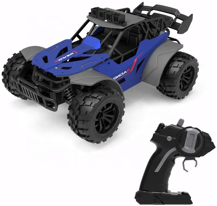 High-Speed RC Car for Kids – 2.4GHz Remote Control Racing Truck, All-Terrain Off-Road Vehicle, Rechargeable Battery, Durable Design for Boys & Girls (Blue)