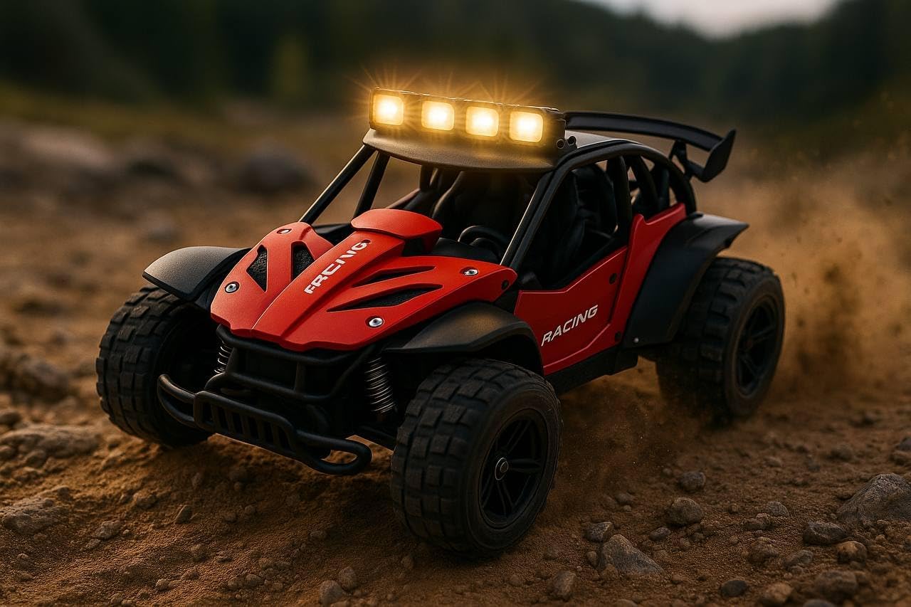 High-Speed RC Car for Kids – 2.4GHz Remote Control Racing Truck, All-Terrain Off-Road Vehicle, Rechargeable Battery, Durable Design for Boys & Girls (Gray)