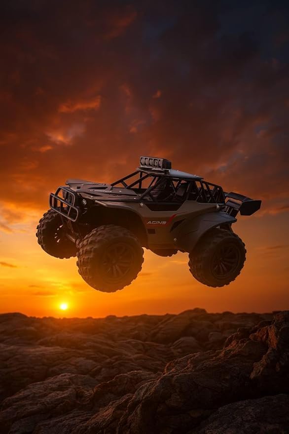 High-Speed RC Car for Kids – 2.4GHz Remote Control Racing Truck, All-Terrain Off-Road Vehicle, Rechargeable Battery, Durable Design for Boys & Girls (Gray)