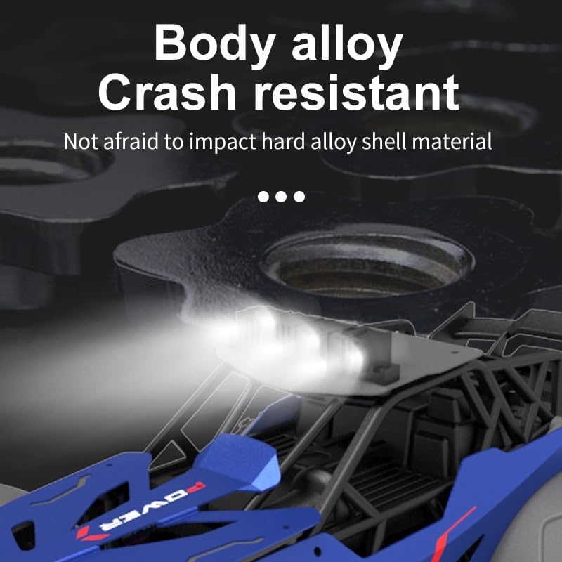 High-Speed RC Car for Kids – 2.4GHz Remote Control Racing Truck, All-Terrain Off-Road Vehicle, Rechargeable Battery, Durable Design for Boys & Girls (Blue)