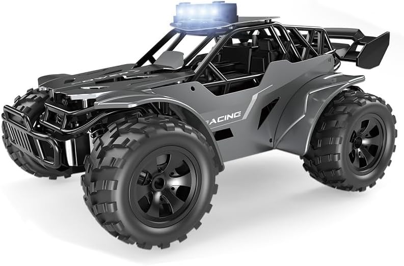 High-Speed RC Car for Kids – 2.4GHz Remote Control Racing Truck, All-Terrain Off-Road Vehicle, Rechargeable Battery, Durable Design for Boys & Girls (Gray)