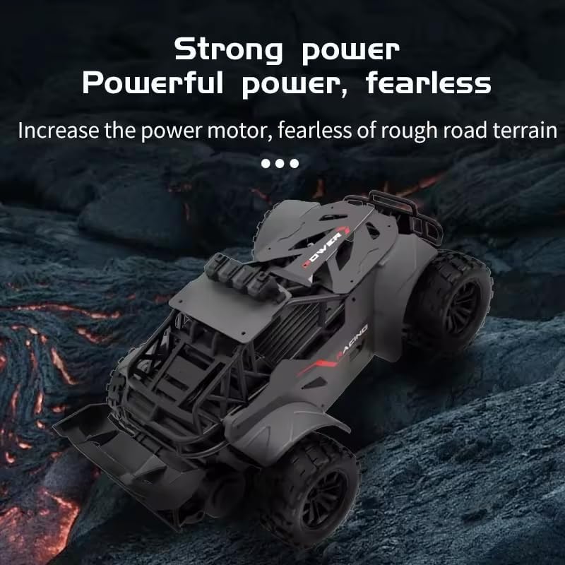 High-Speed RC Car for Kids – 2.4GHz Remote Control Racing Truck, All-Terrain Off-Road Vehicle, Rechargeable Battery, Durable Design for Boys & Girls (Gray)