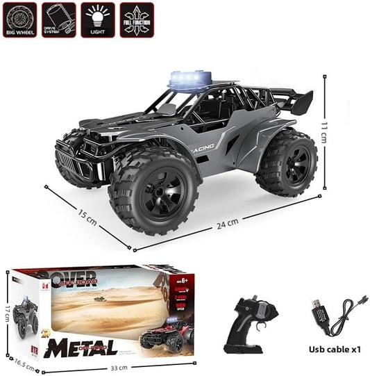 High-Speed RC Car for Kids – 2.4GHz Remote Control Racing Truck, All-Terrain Off-Road Vehicle, Rechargeable Battery, Durable Design for Boys & Girls (Gray)