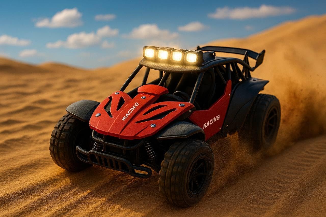 High-Speed RC Car for Kids – 2.4GHz Remote Control Racing Truck, All-Terrain Off-Road Vehicle, Rechargeable Battery, Durable Design for Boys & Girls (Gray)