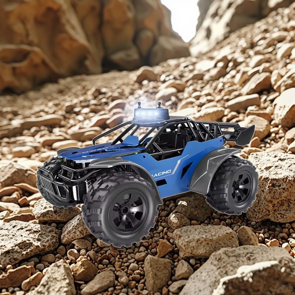 High-Speed RC Car for Kids – 2.4GHz Remote Control Racing Truck, All-Terrain Off-Road Vehicle, Rechargeable Battery, Durable Design for Boys & Girls (Blue)