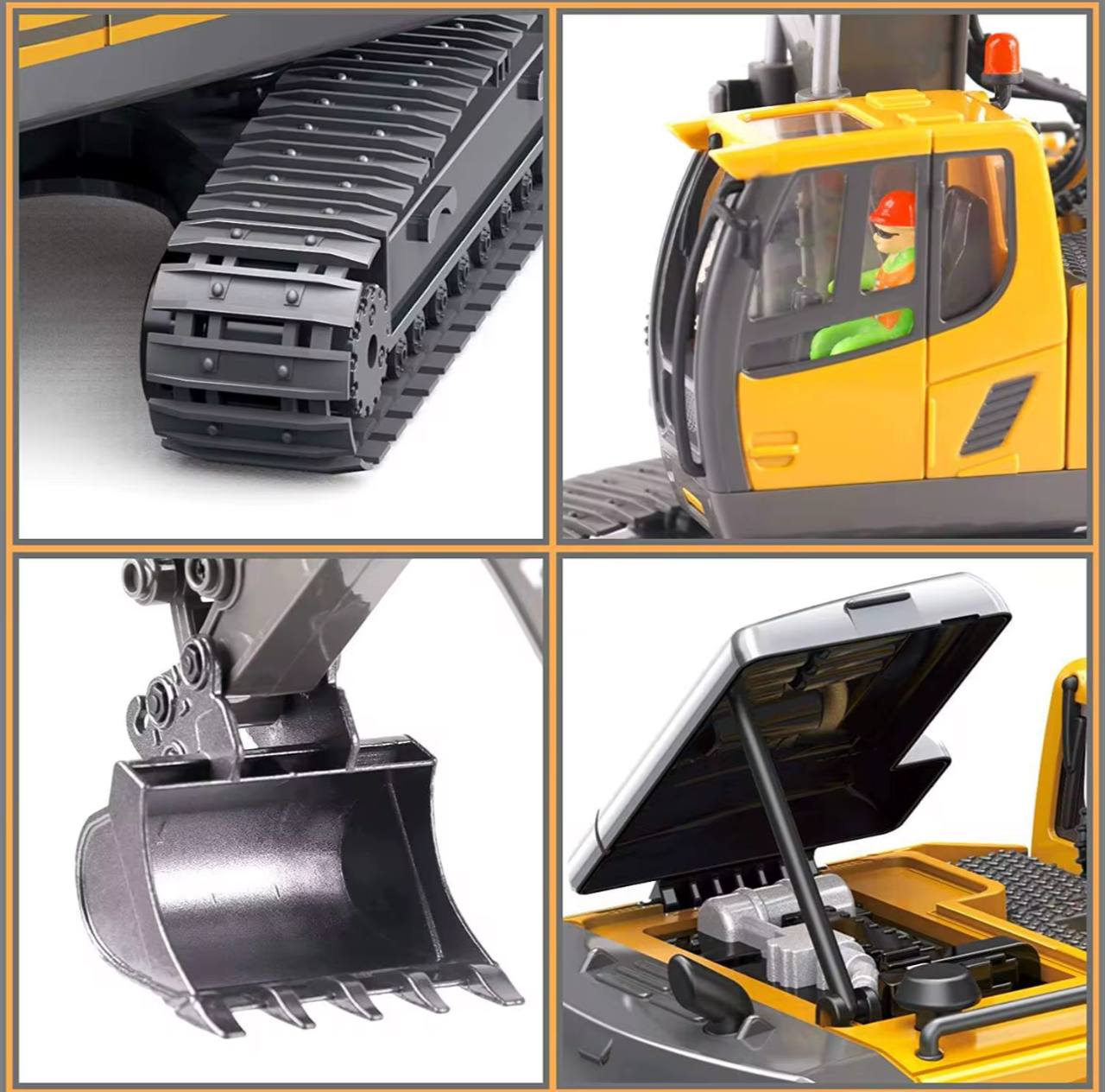 Remote Control Alloy Excavator Toy – Heavy Duty Construction Vehicle for Kids