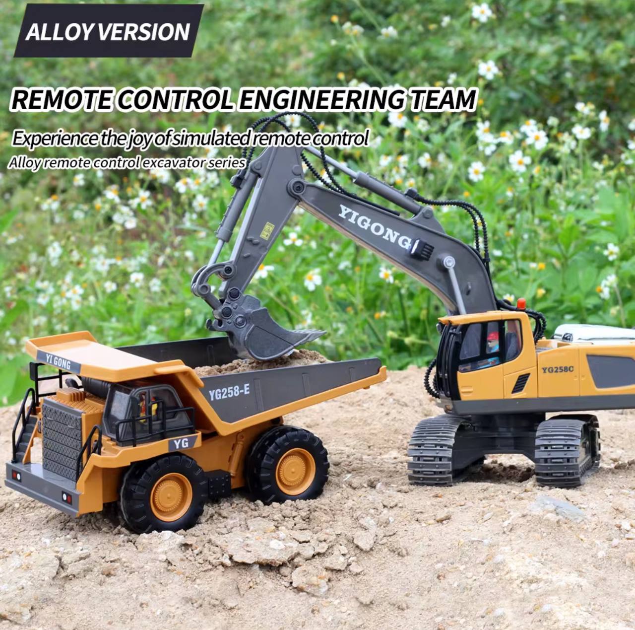 Remote Control Alloy Excavator Toy – Heavy Duty Construction Vehicle for Kids