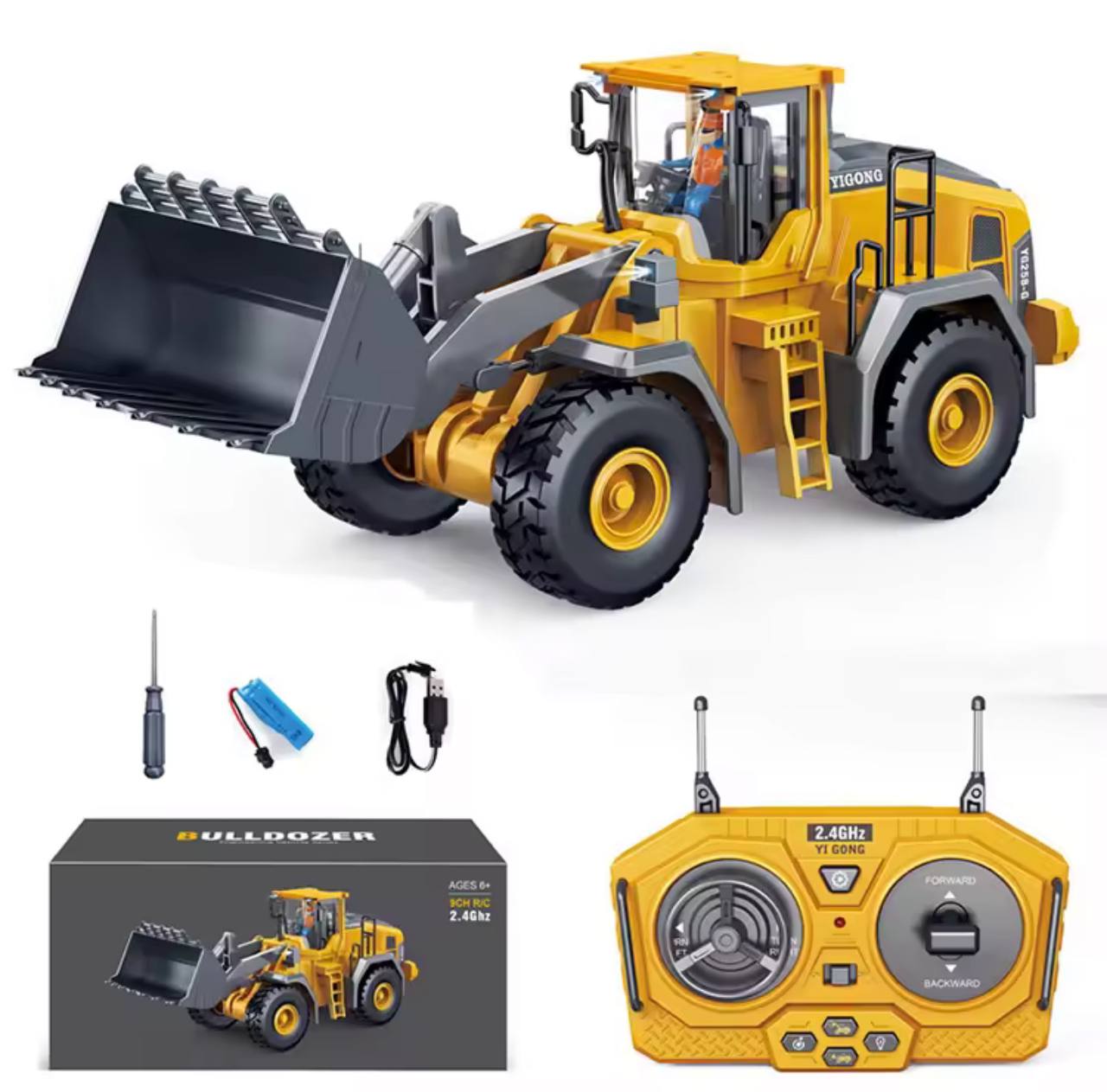 🚜 L2Life RC Front Loader Construction Vehicle – Remote Control Toy (Ages 8+)  Realistic Remote Control Construction Toy for Kids