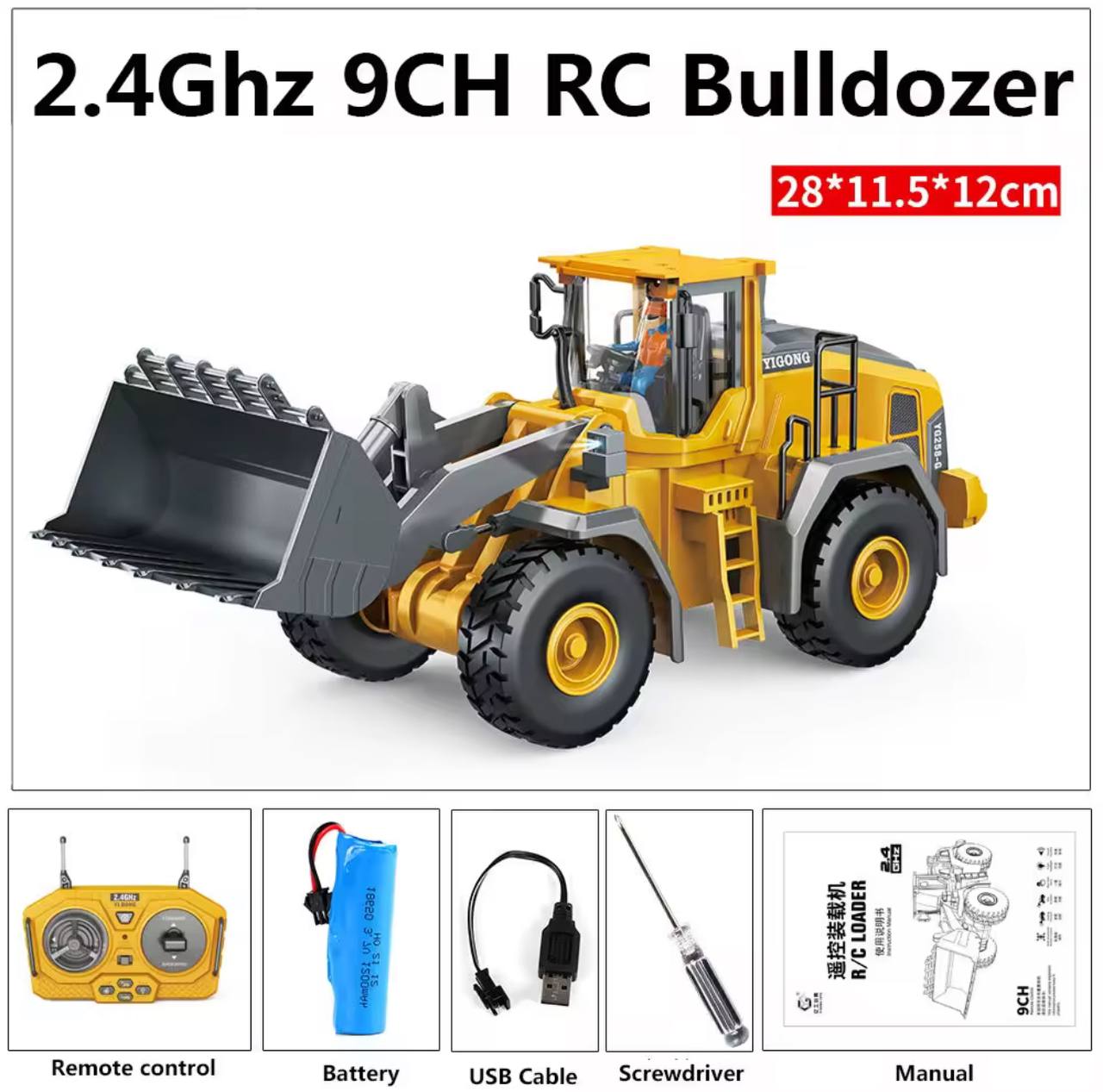🚜 L2Life RC Front Loader Construction Vehicle – Remote Control Toy (Ages 8+)  Realistic Remote Control Construction Toy for Kids
