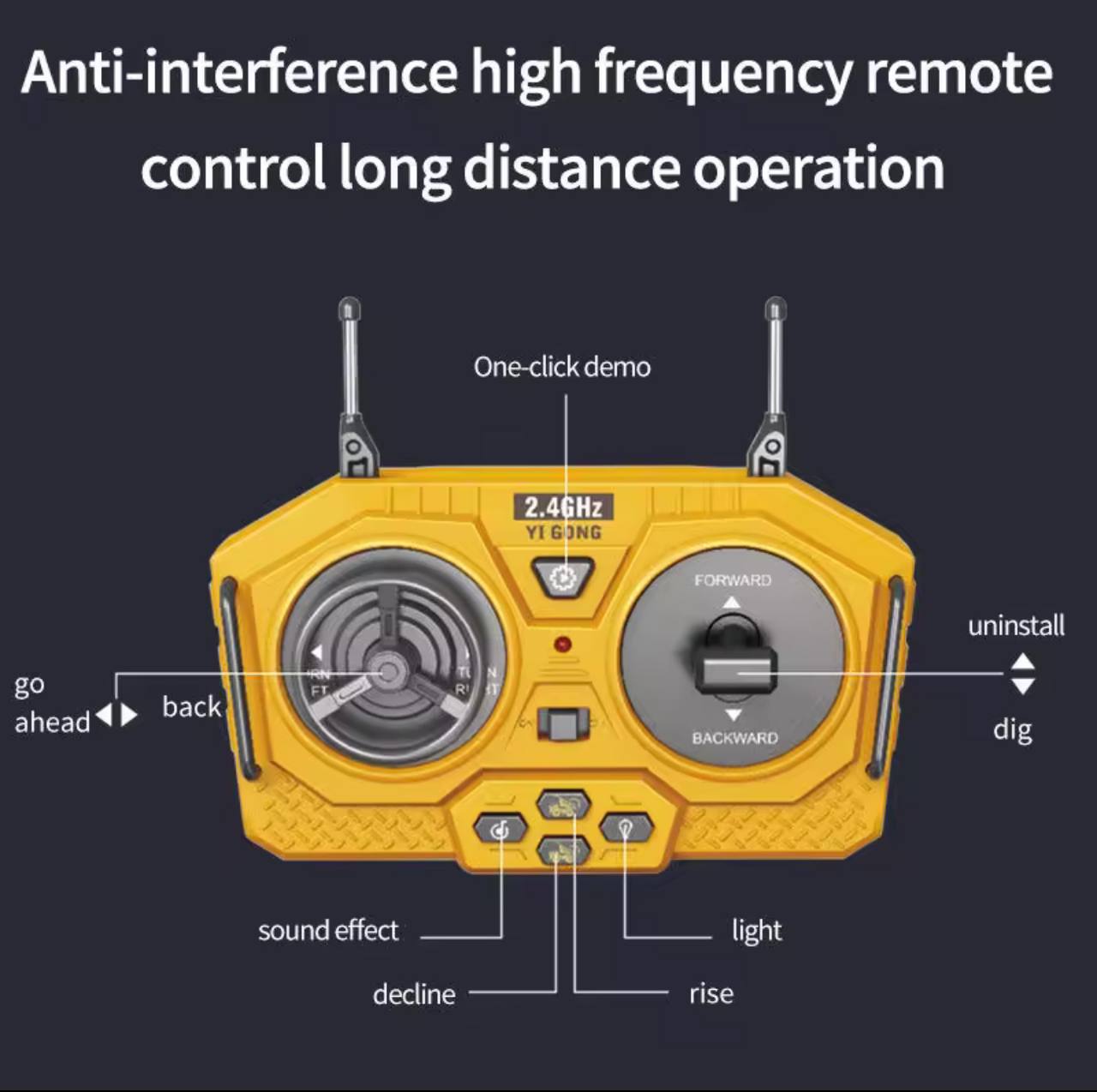 🚜 L2Life RC Front Loader Construction Vehicle – Remote Control Toy (Ages 8+)  Realistic Remote Control Construction Toy for Kids