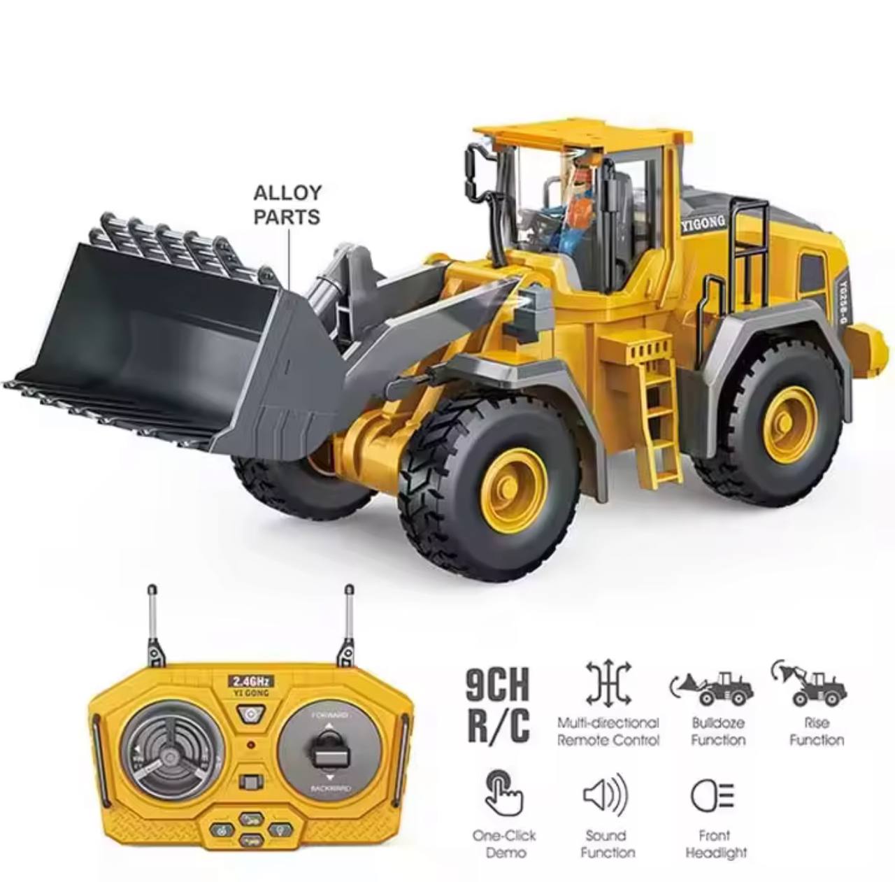🚜 L2Life RC Front Loader Construction Vehicle – Remote Control Toy (Ages 8+)  Realistic Remote Control Construction Toy for Kids